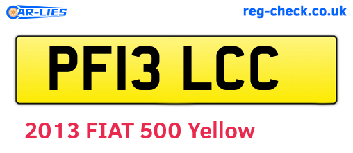 PF13LCC are the vehicle registration plates.