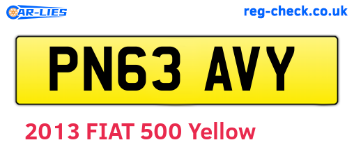 PN63AVY are the vehicle registration plates.