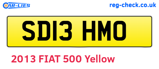 SD13HMO are the vehicle registration plates.