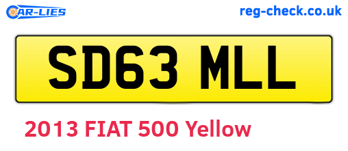 SD63MLL are the vehicle registration plates.