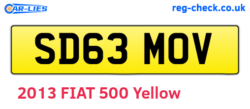 SD63MOV are the vehicle registration plates.