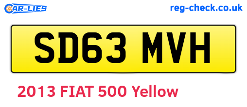 SD63MVH are the vehicle registration plates.