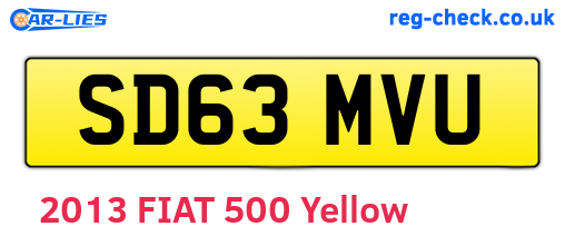 SD63MVU are the vehicle registration plates.