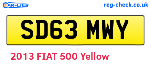 SD63MWY are the vehicle registration plates.