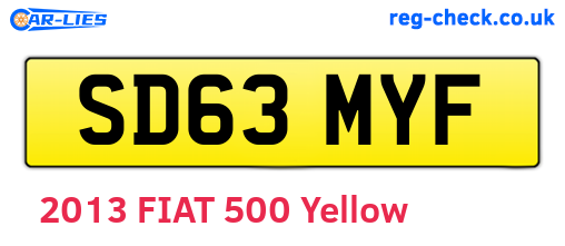 SD63MYF are the vehicle registration plates.