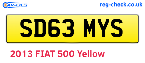 SD63MYS are the vehicle registration plates.