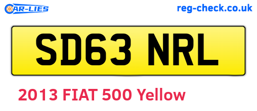 SD63NRL are the vehicle registration plates.