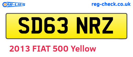 SD63NRZ are the vehicle registration plates.