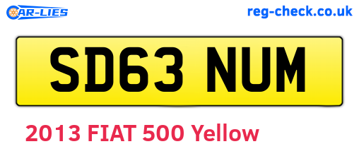 SD63NUM are the vehicle registration plates.
