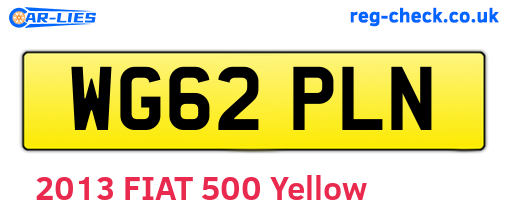WG62PLN are the vehicle registration plates.