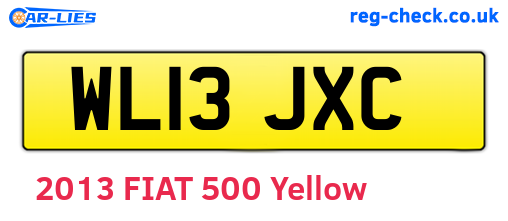 WL13JXC are the vehicle registration plates.