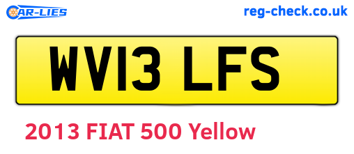 WV13LFS are the vehicle registration plates.