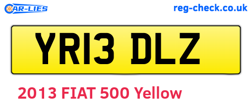 YR13DLZ are the vehicle registration plates.