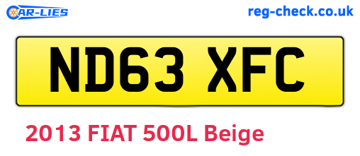ND63XFC are the vehicle registration plates.