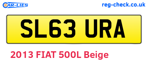 SL63URA are the vehicle registration plates.