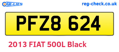 PFZ8624 are the vehicle registration plates.