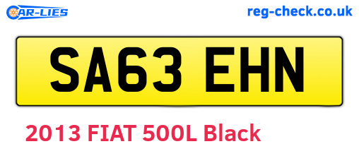 SA63EHN are the vehicle registration plates.