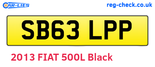 SB63LPP are the vehicle registration plates.