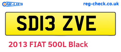 SD13ZVE are the vehicle registration plates.
