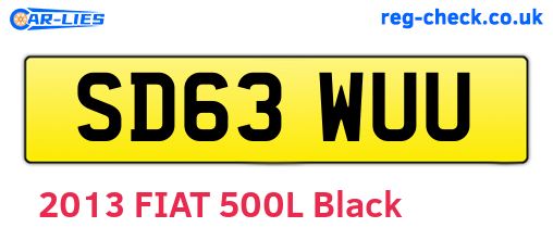 SD63WUU are the vehicle registration plates.