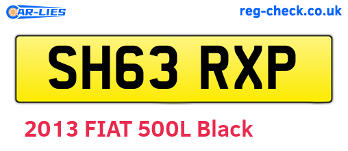 SH63RXP are the vehicle registration plates.