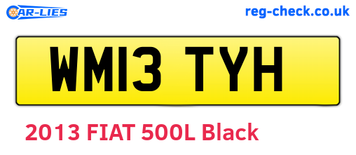 WM13TYH are the vehicle registration plates.