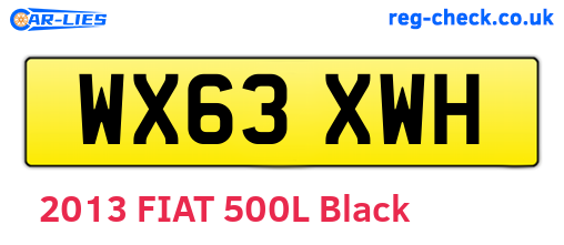 WX63XWH are the vehicle registration plates.