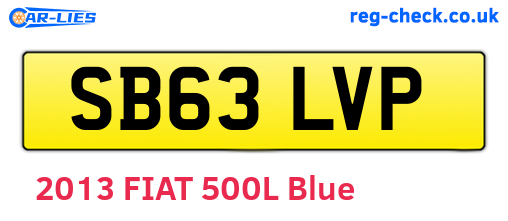SB63LVP are the vehicle registration plates.