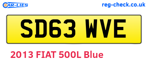 SD63WVE are the vehicle registration plates.
