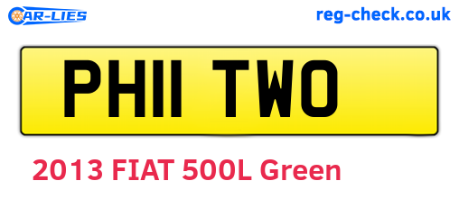 PH11TWO are the vehicle registration plates.