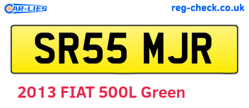 SR55MJR are the vehicle registration plates.
