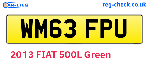 WM63FPU are the vehicle registration plates.