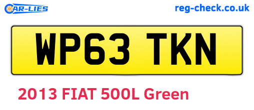 WP63TKN are the vehicle registration plates.