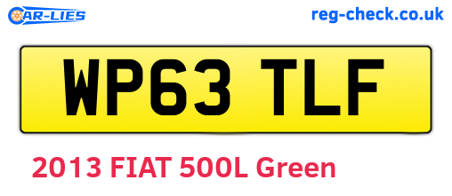 WP63TLF are the vehicle registration plates.