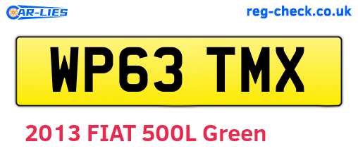 WP63TMX are the vehicle registration plates.