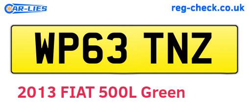 WP63TNZ are the vehicle registration plates.