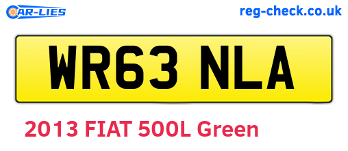 WR63NLA are the vehicle registration plates.