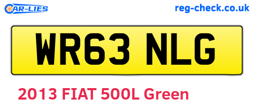 WR63NLG are the vehicle registration plates.