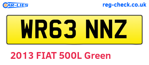 WR63NNZ are the vehicle registration plates.