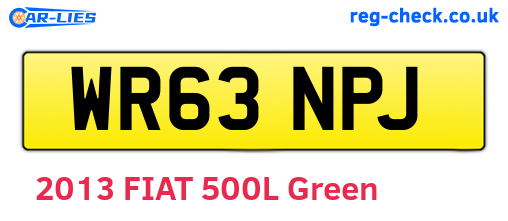 WR63NPJ are the vehicle registration plates.
