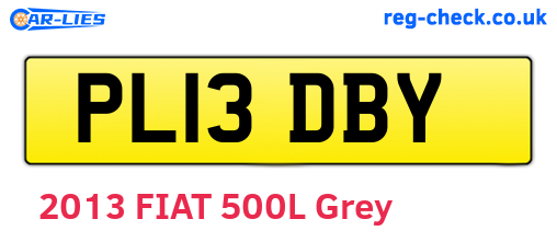 PL13DBY are the vehicle registration plates.