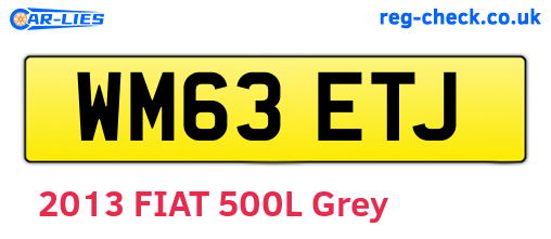 WM63ETJ are the vehicle registration plates.