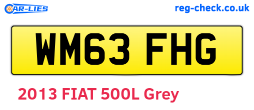 WM63FHG are the vehicle registration plates.