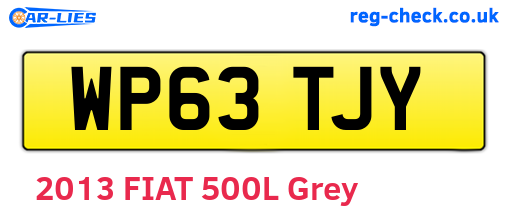 WP63TJY are the vehicle registration plates.