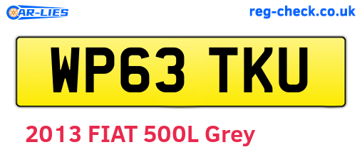 WP63TKU are the vehicle registration plates.