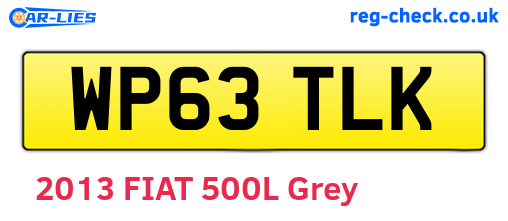 WP63TLK are the vehicle registration plates.