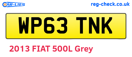 WP63TNK are the vehicle registration plates.