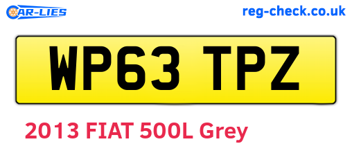 WP63TPZ are the vehicle registration plates.