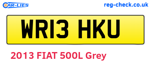 WR13HKU are the vehicle registration plates.