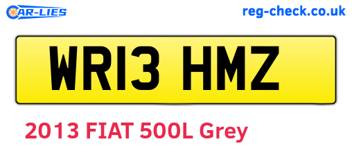 WR13HMZ are the vehicle registration plates.